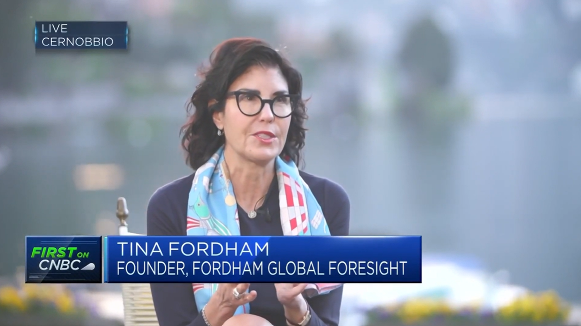 Tina Fordham at a CNBC interview.