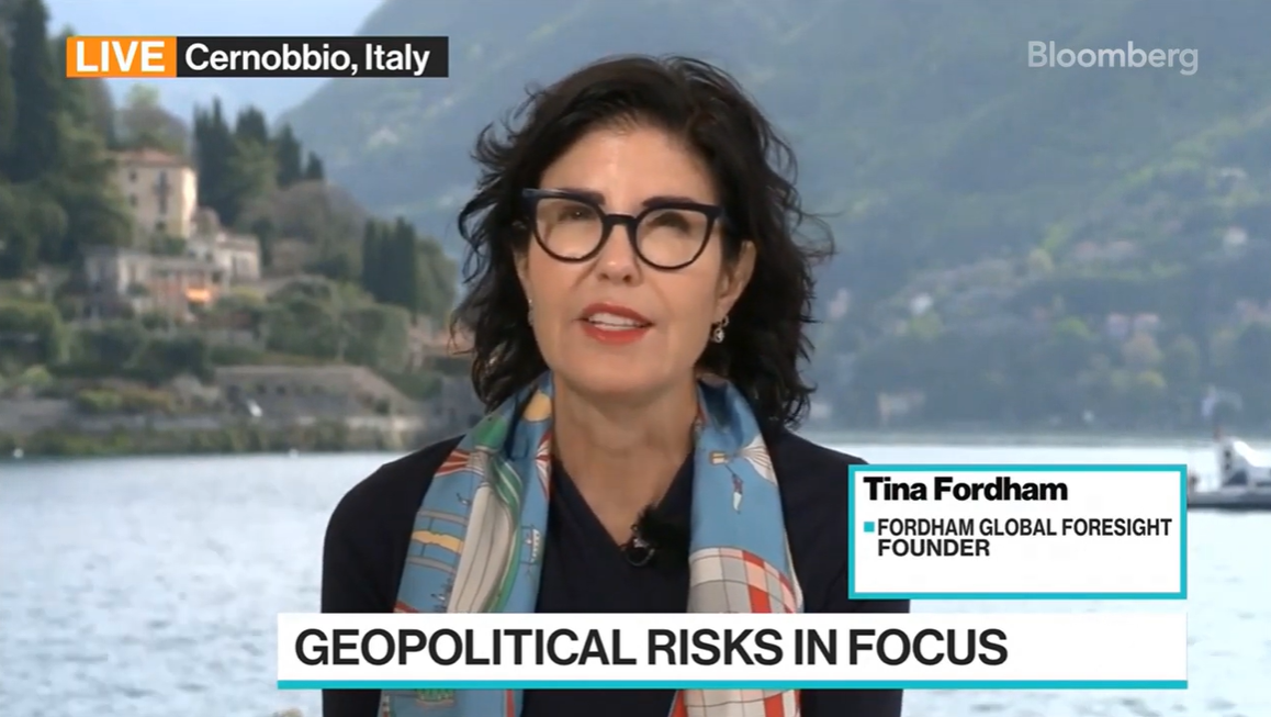 Tina Fordham featured on a Bloomberg interview